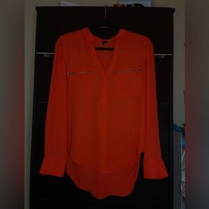 Women’s Sheer V-neck Button Down Blouse